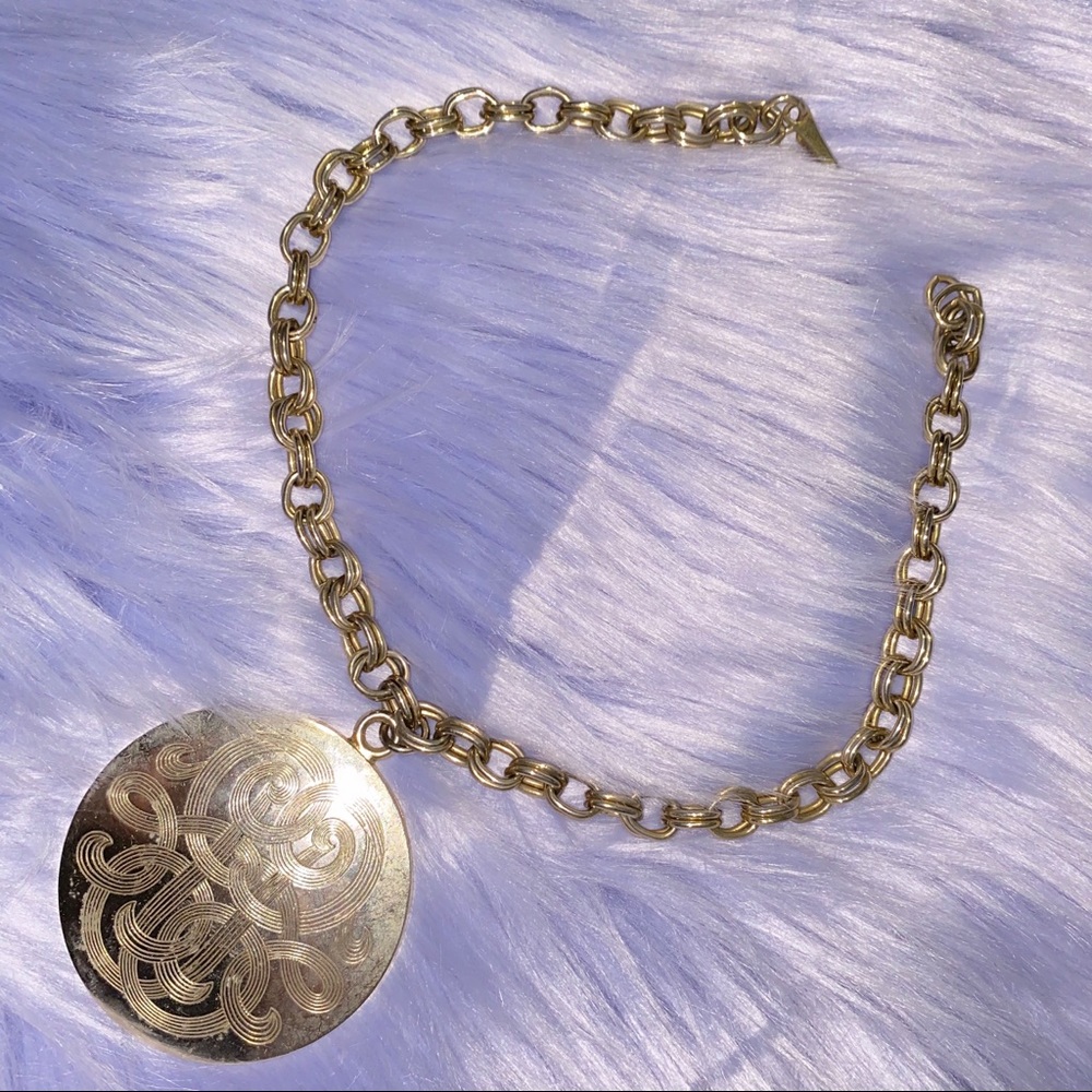 Vintage Silver Pendant Chain Necklace